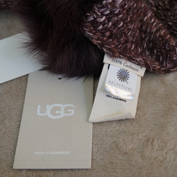 UGG QUATRO POM POM CASHMERE SCARF, 10" x 68" LONG - Picture 8 of 8